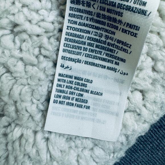 Abercrombie Sherpa Lined Jacket Womens Cozy Indie Sleaze Moose Y2K 90s Retro - Picture 12 of 13